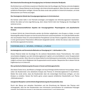Unterrichtsreihe: Kreuzigung Jesu: Historische Fakten, Theologische Deutungen, Interreligiöse Perspektiven